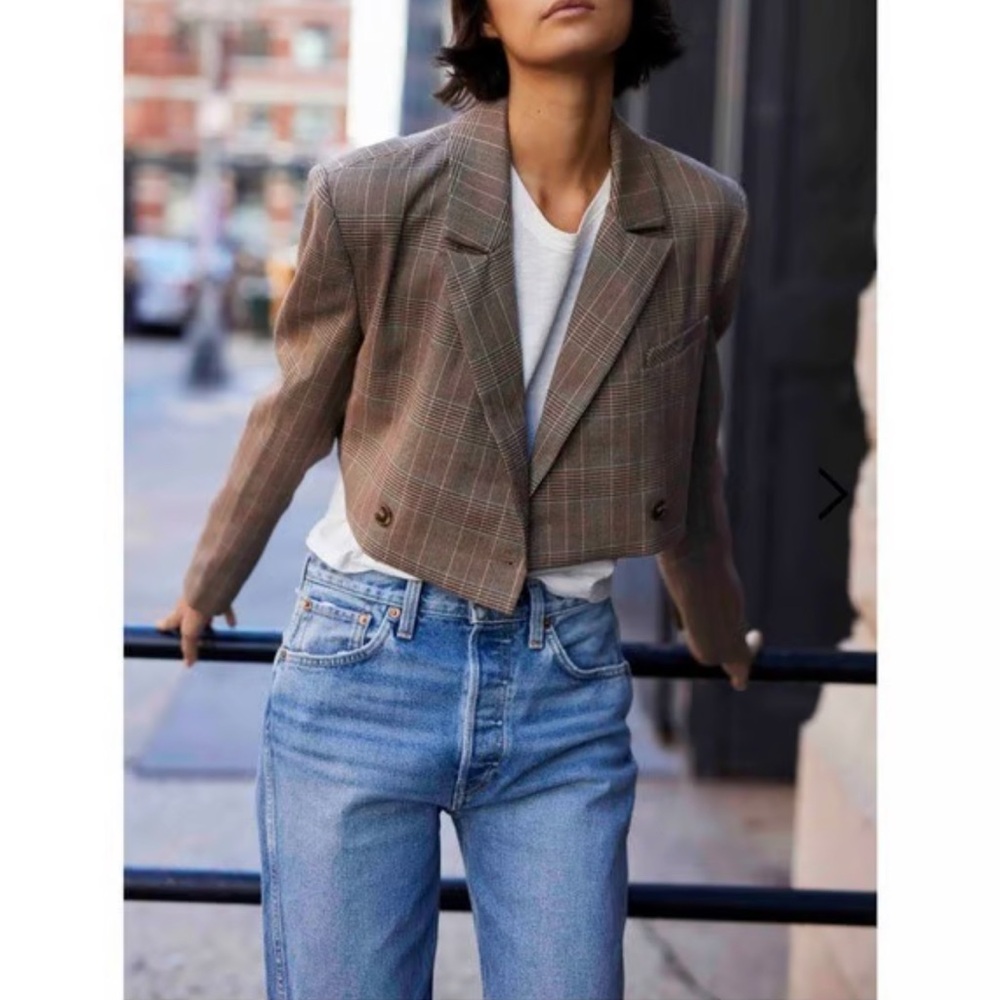 Plaid Blazer Jacket